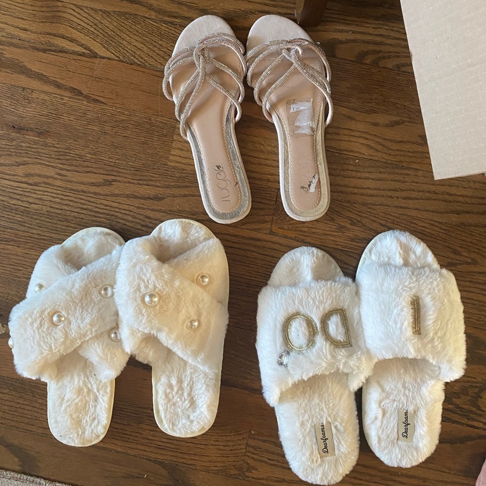 Bridal sandals. Size 8. $10 each or $20 for all 3!